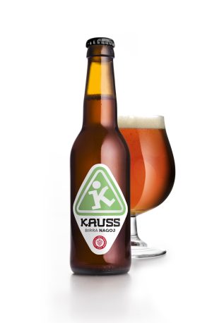 Bottiglia Nagoj Birra Kauss con bicchiere