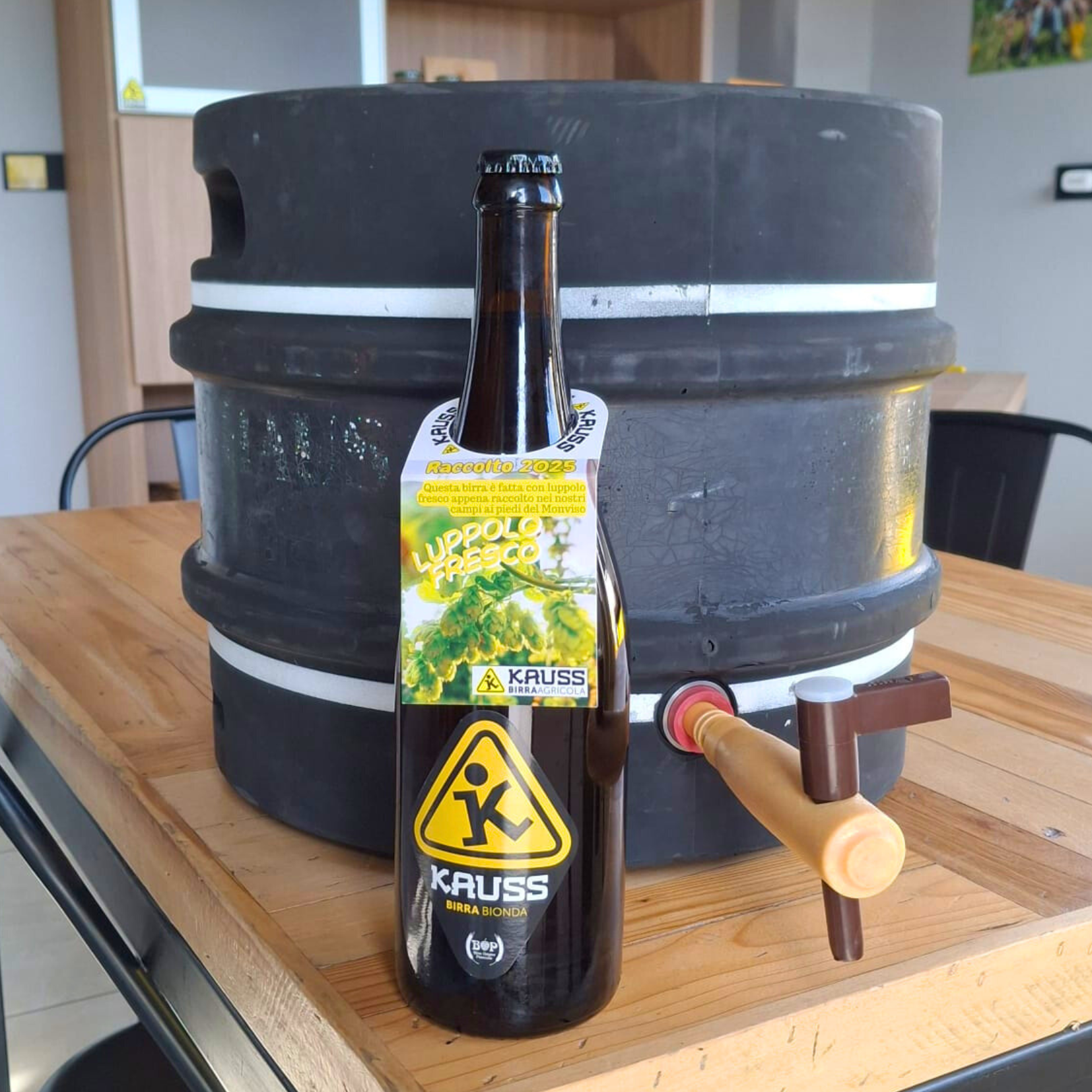 La Kauss Fresh Hops con la botticella