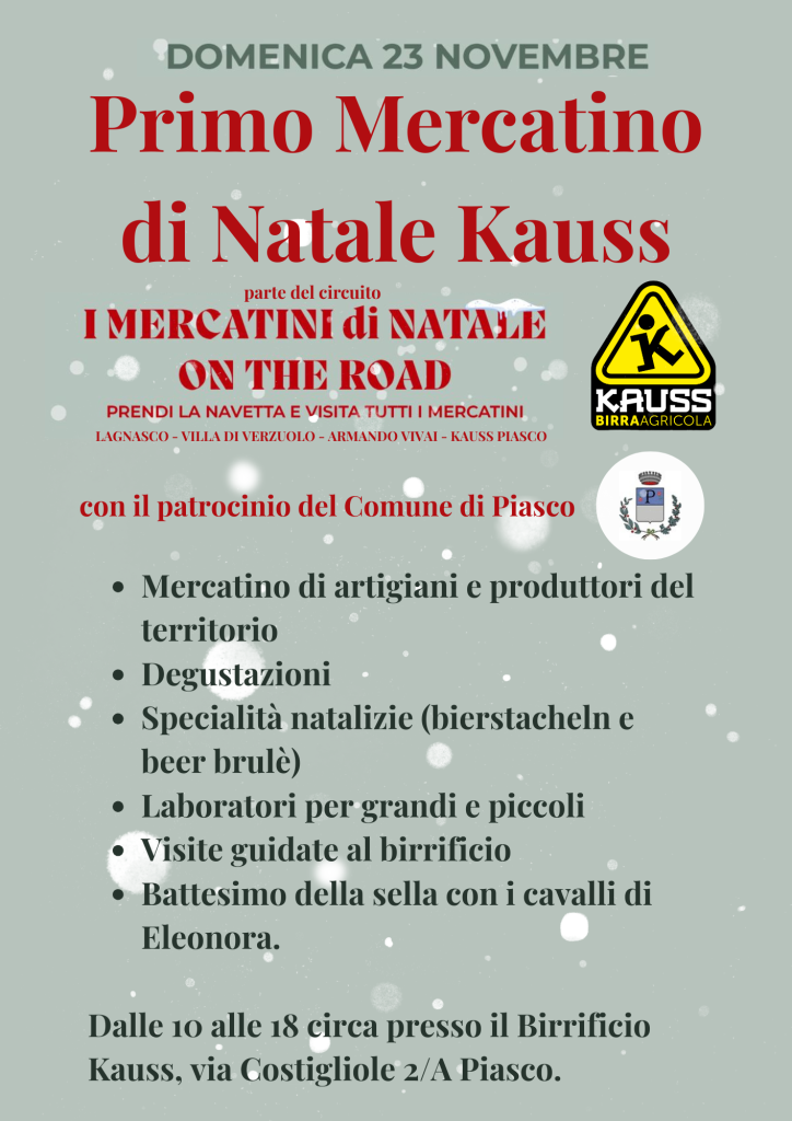 Locandina mercatino di Natale Kauss