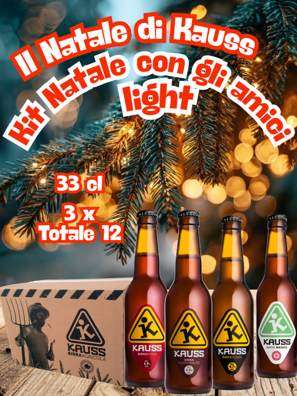 Kit Natale con gli amici light di Kauss selezione birre artigianali per le feste
