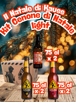 Kit cenone di Natale light di Kauss selezione birre artigianali per le feste