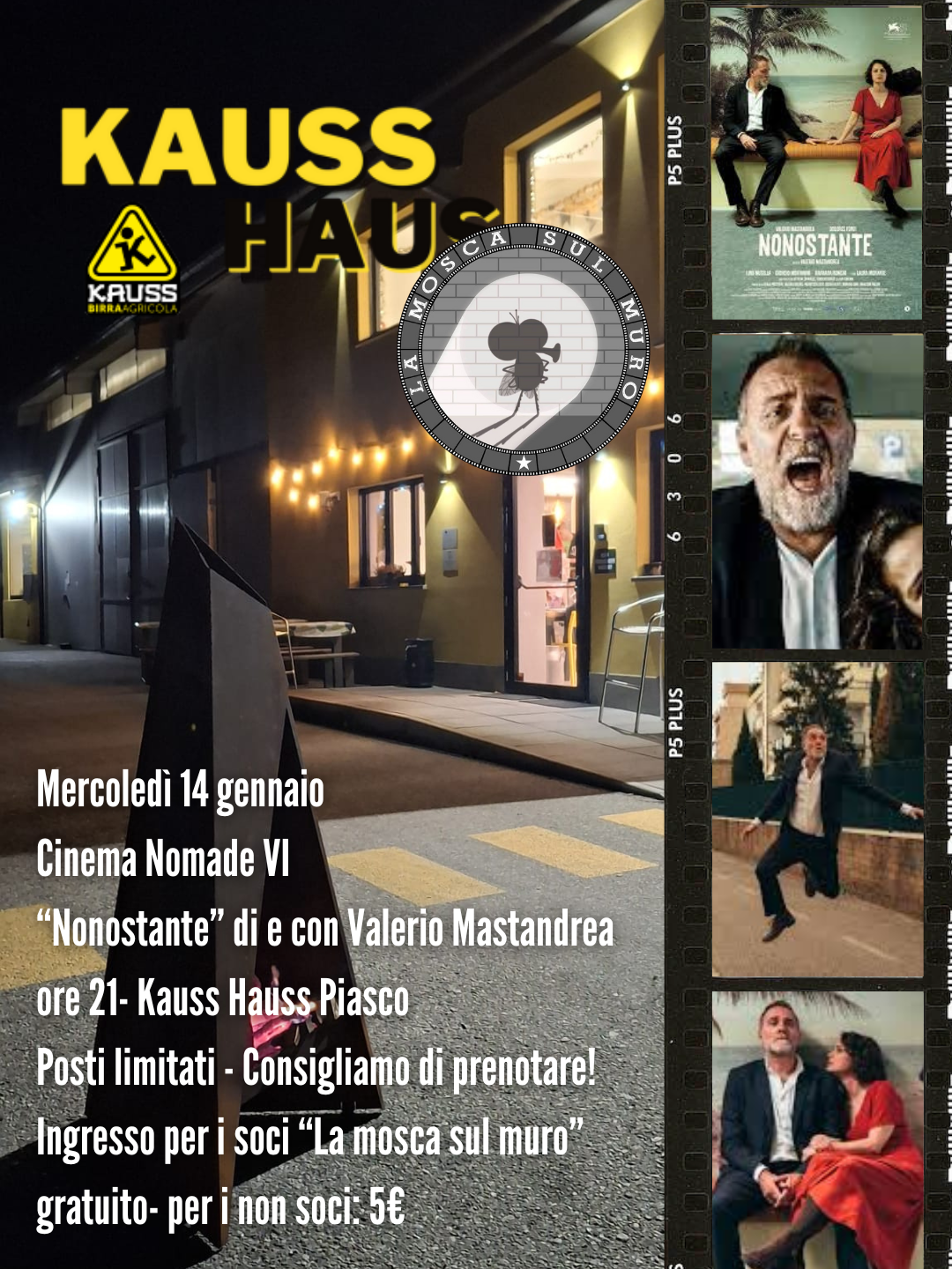 La mosca sul muro alla Kauss Haus con nonostante di valerio mastandrea