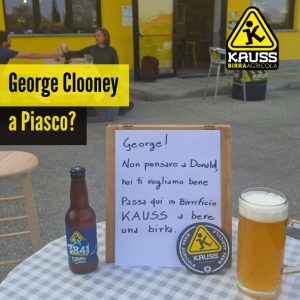 George Clooney a Piasco in Valle Varaita alla Kauss Haus
