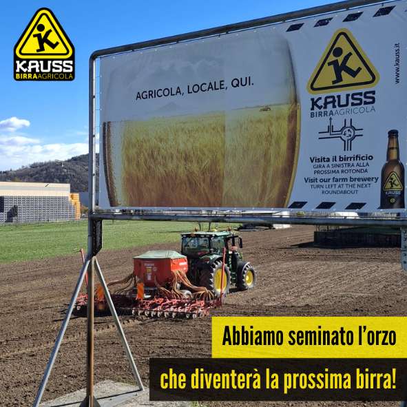 Seminato l'orzo che il birrificio Kauss utilizzerà per la birra del prossimo anno