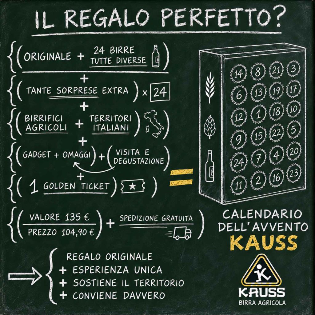 Il regalo perfetto per chi ama le birre è il calendario dell'avvento kauss